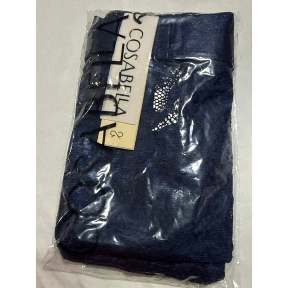 Cosabella Never Say Never Lace Trunk Boxer Brief Navy Blue     Luxury L NWT